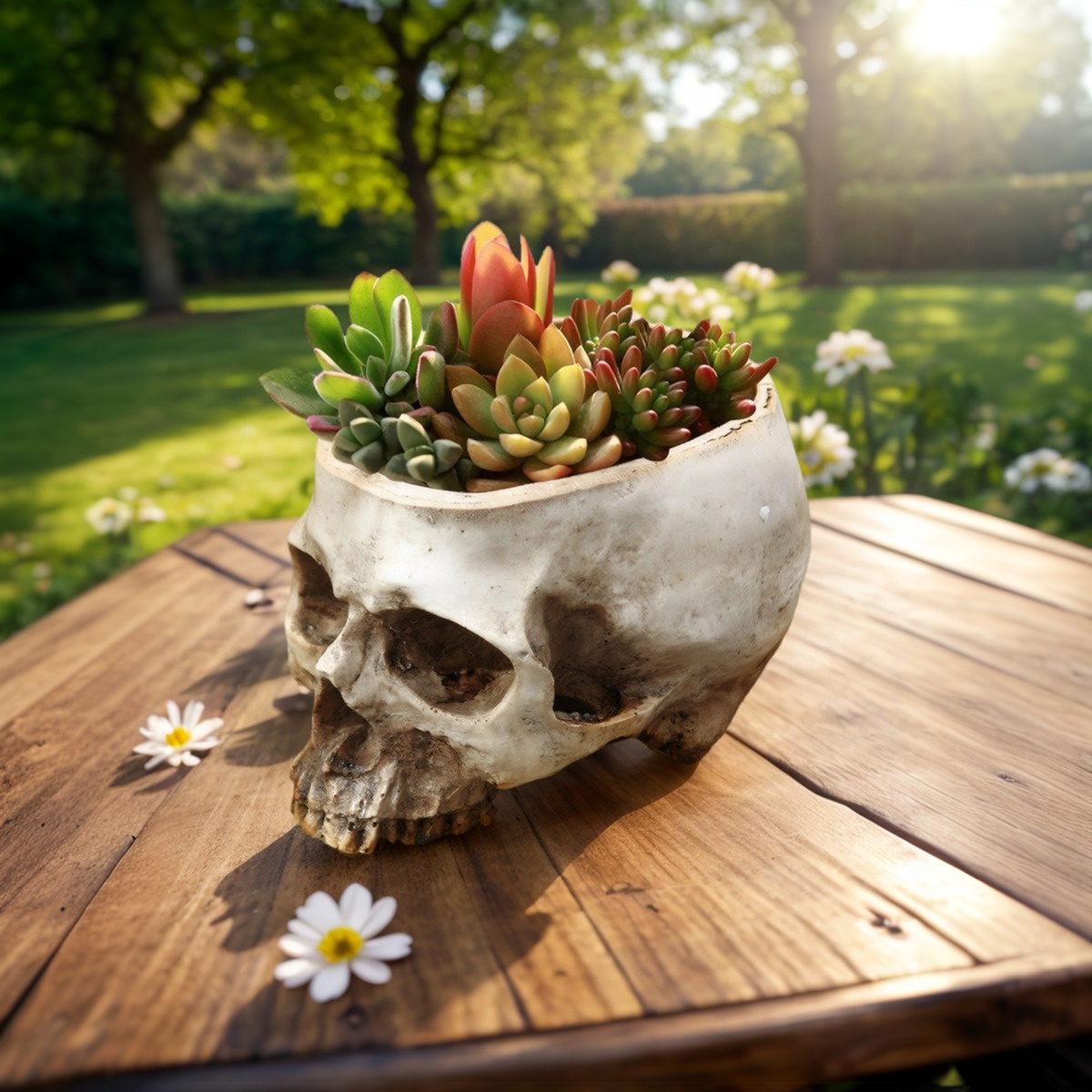 1PC, Creative Skull Flowerpot, - огляд і ціна Snake Plant Ceramic