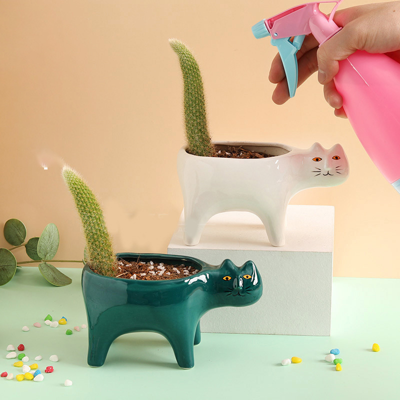 Cute Cat Ceramic Garden Flower - огляд і ціна Snake Plant Ceramic