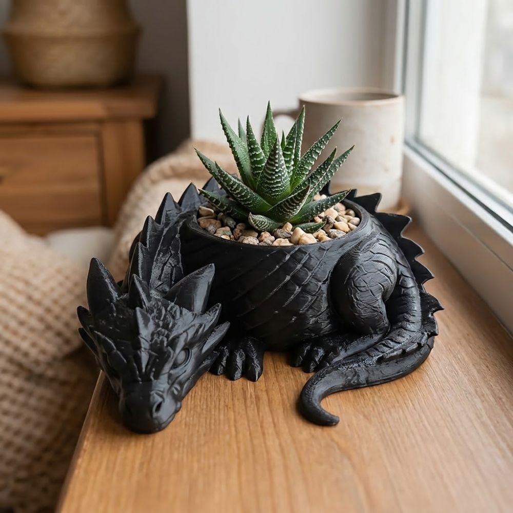 3D Printed Dragon Shaped Plant - огляд і ціна Snake Plant Ceramic